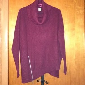 Burgundy sweater only wore once.